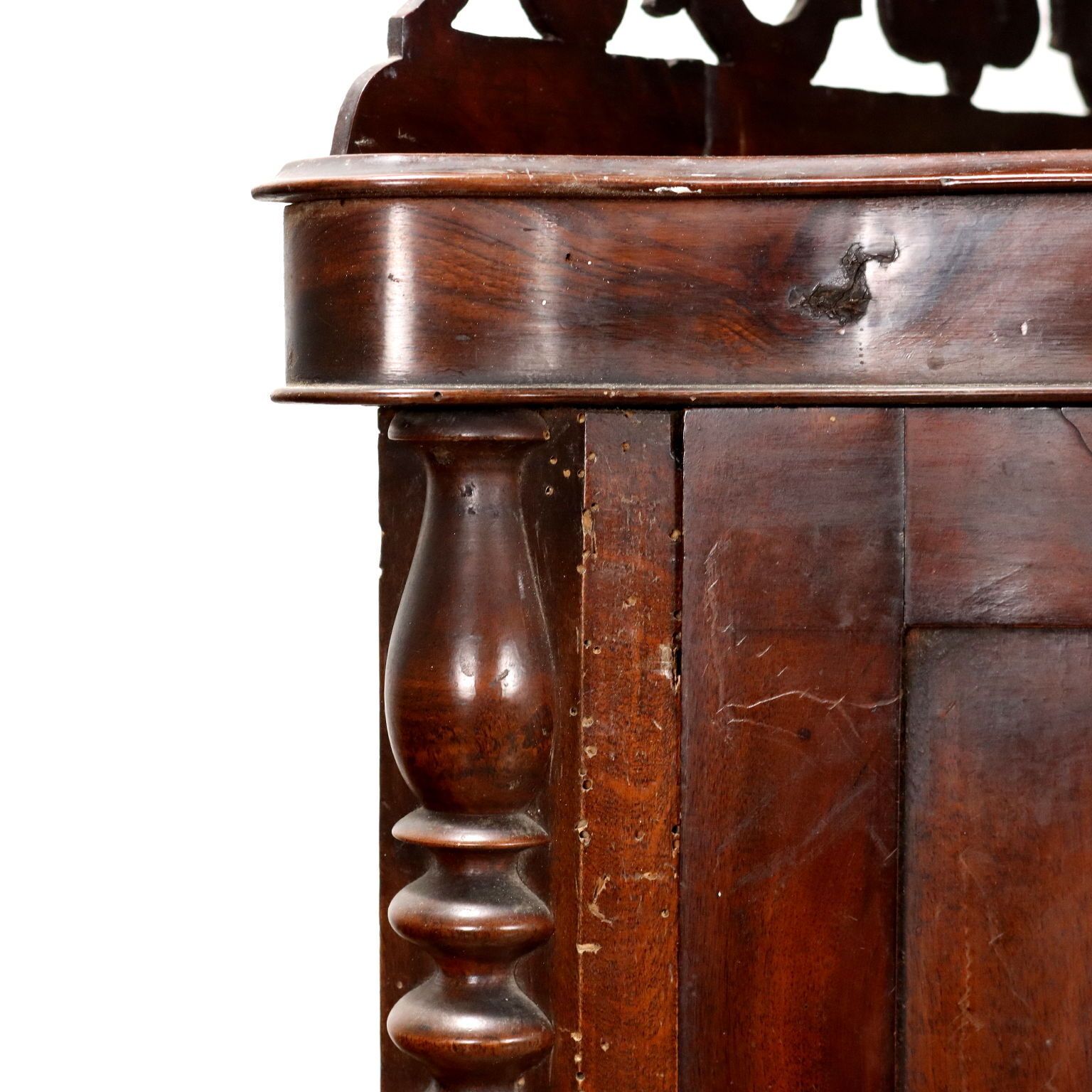 Antique Corner Cupboard Louis Philippe Walnut Italy XIX Century photo vinterior