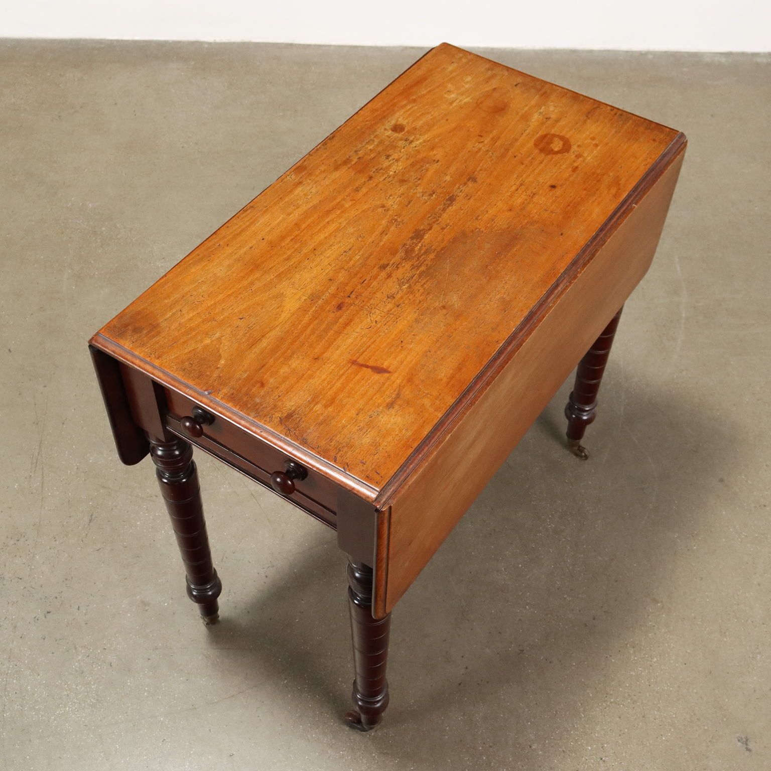 Antique Coffee Table Mahogany Drawers Decorations XIX Century photo Furniture