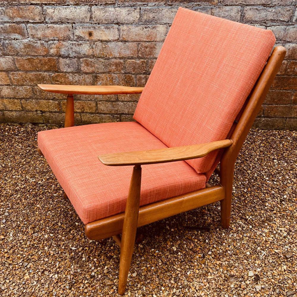 Vintage Mid Century 1960s Scandart Elm Lounge Chair photo furniture
