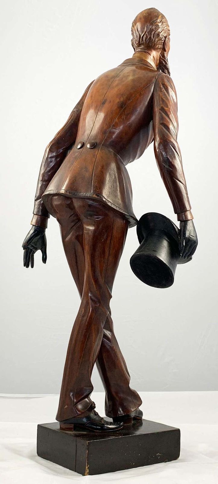 19th Century European Polychrome Carved Wood Figure Of A Dickensian Character photo for sale
