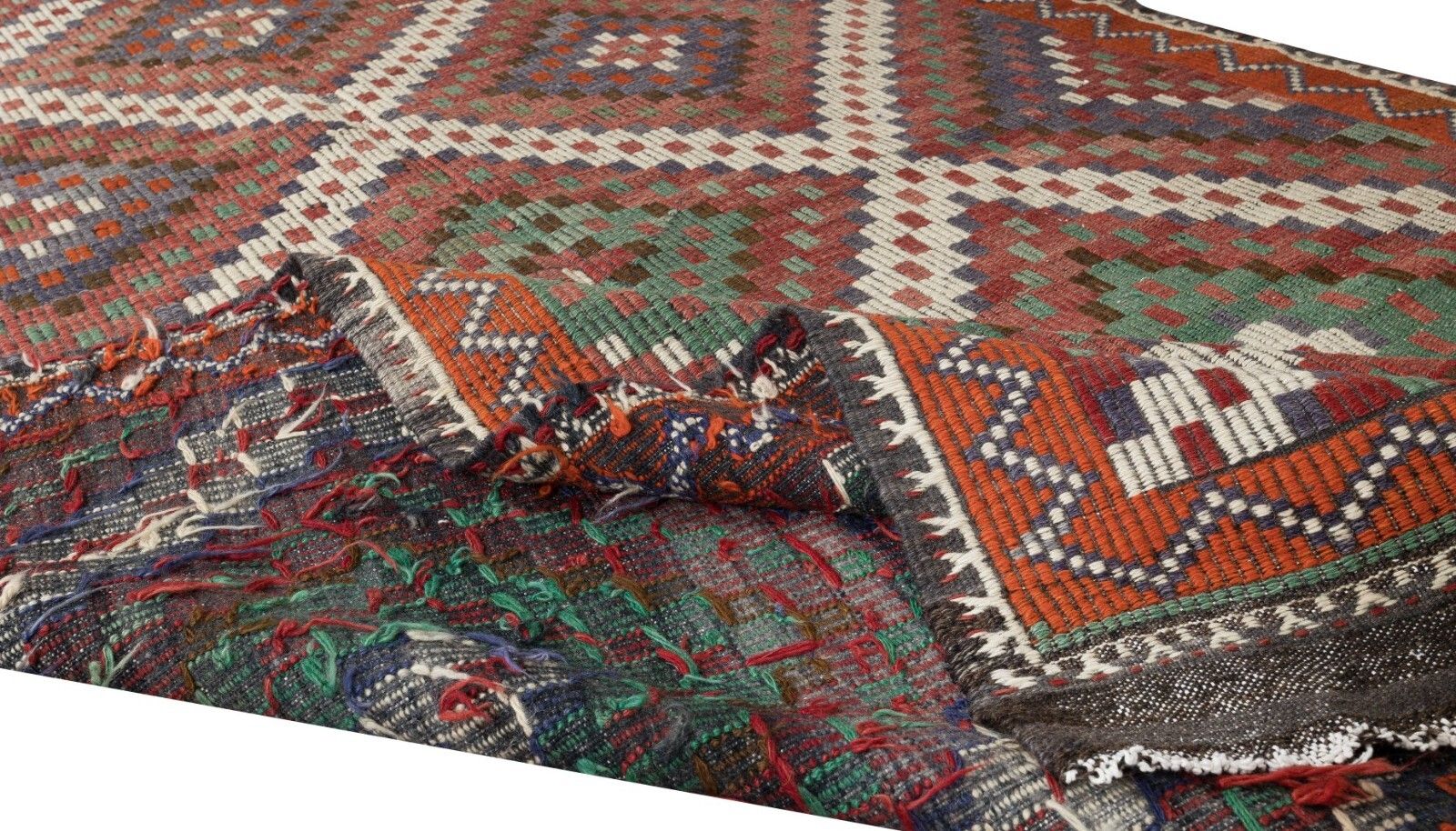 5.5x10.8 Ft Unique Vintage Anatolian Jijim Kilim, Hand Woven Rug Made Of Wool photo for sale