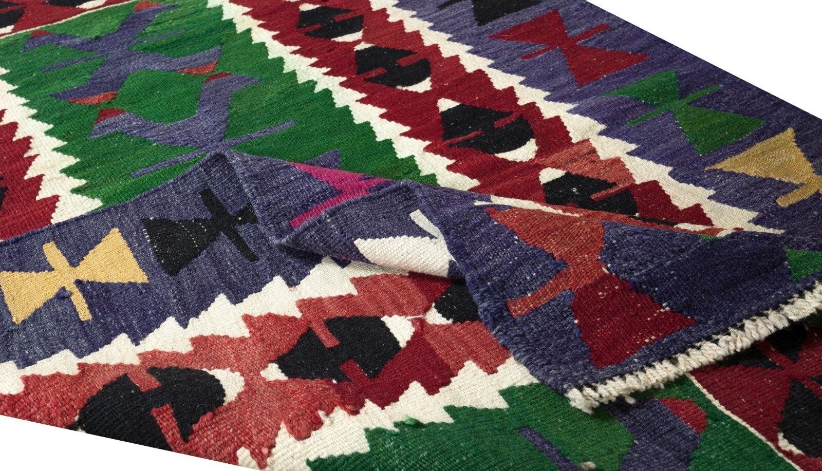 2.9x4.8 Ft Vintage Hand Woven Geometric Turkish Kilim 'Flat Weave', 100% Wool photo 238.0
