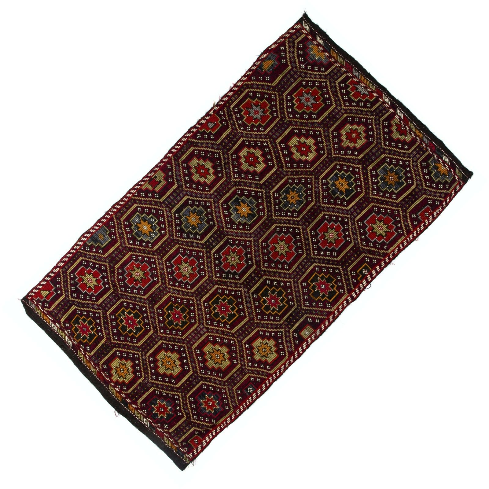 6.8x12.4 Ft Vintage Handwoven Anatolian Jijim Kilim photo 1193.0