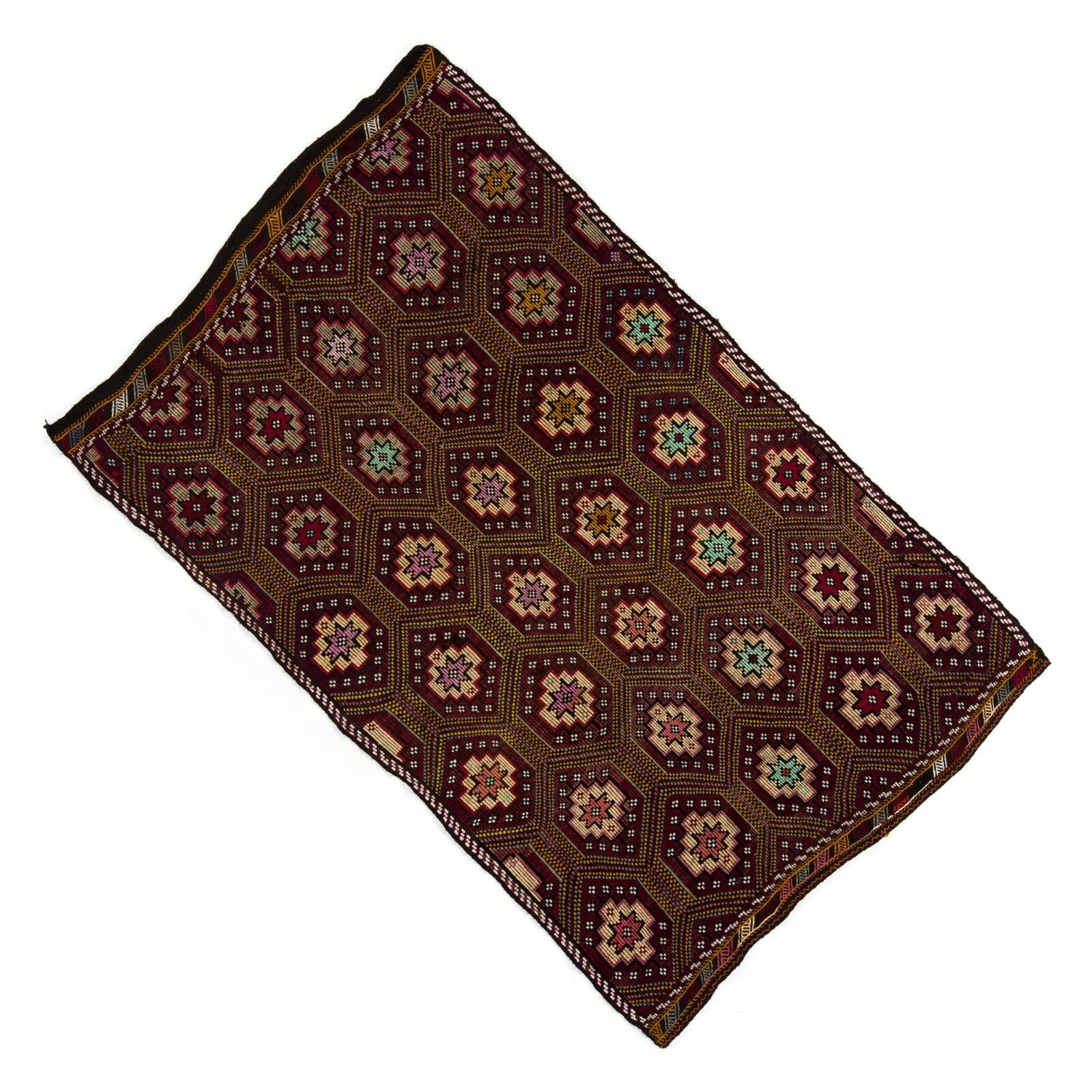 6x9.6 Ft Vintage Nomadic Anatolian Kilim Rug. Flat Weave Floor Covering photo 735.0