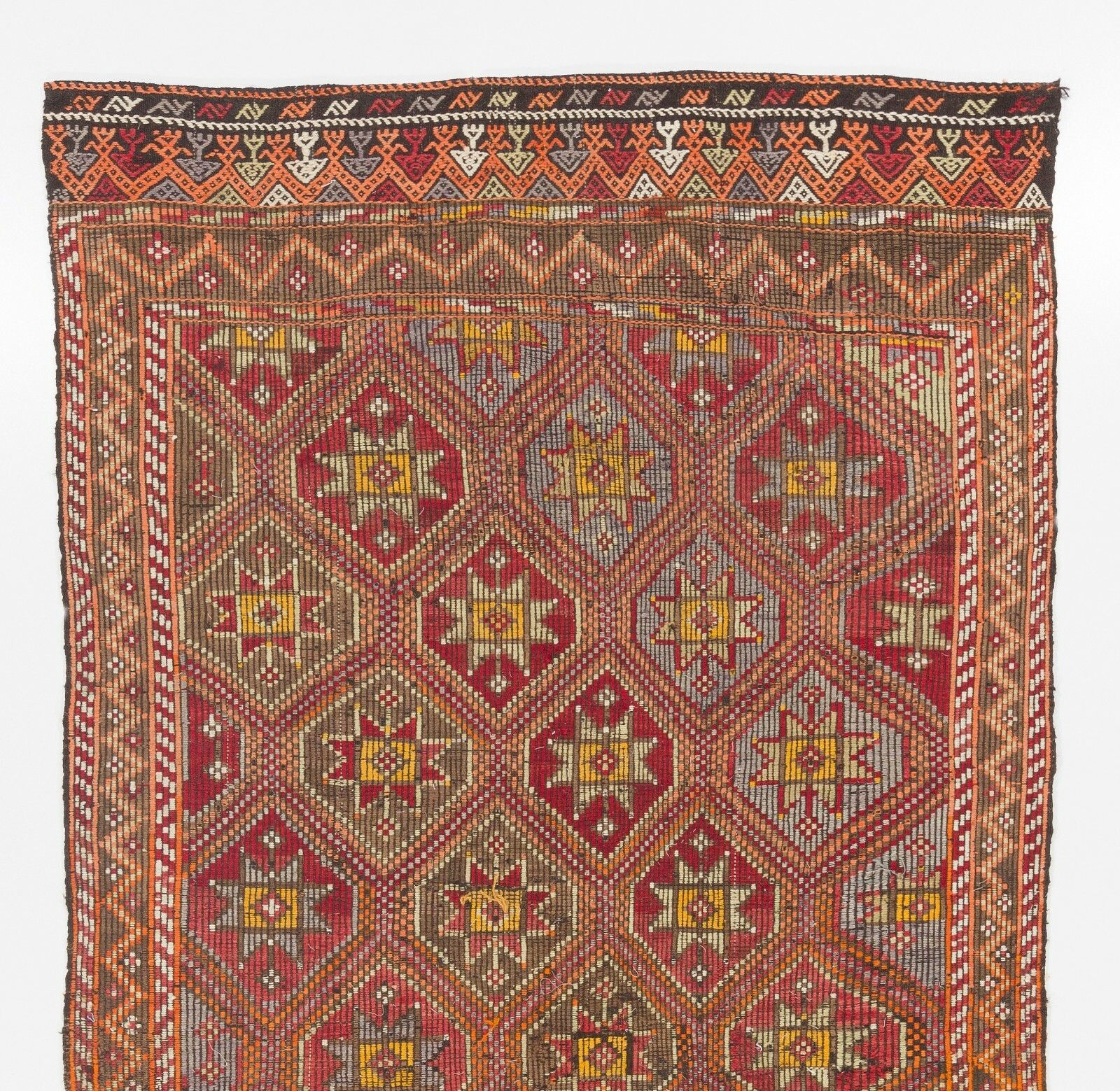 5.6x11 Ft Midcentury Jijim Rug With Interlocking Stars And Diamonds photo furniture