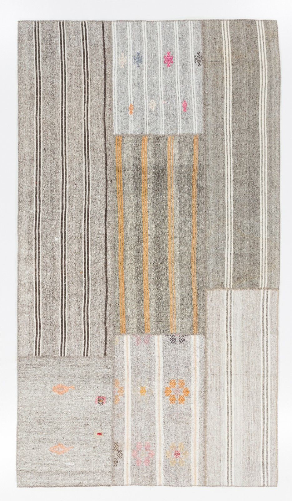 6x10.6 Ft Hand Woven Vintage Central Anatolian Kilim (Flat Weave)