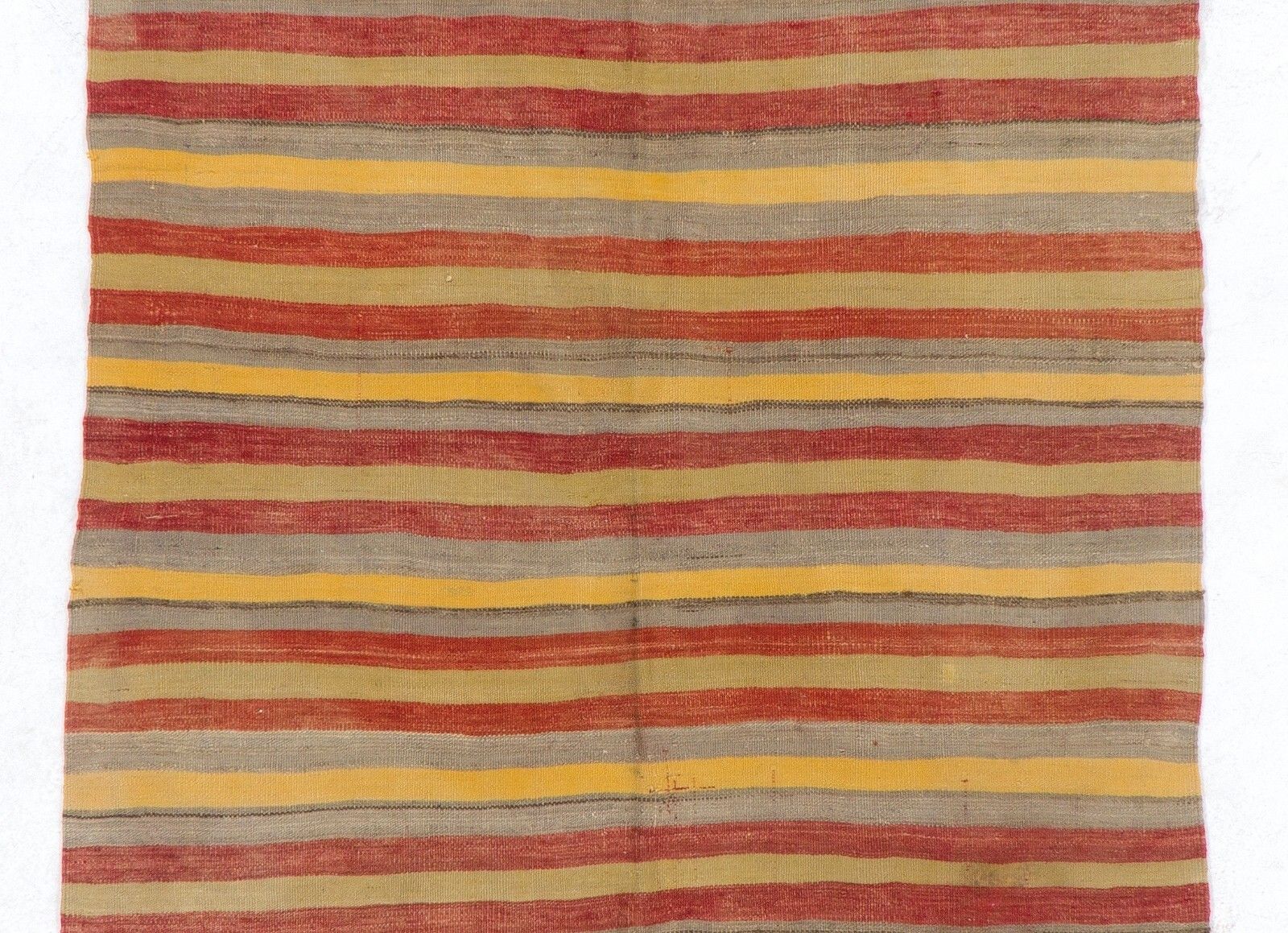 4x9.3 Ft Striped Nomadic Kilim Runner, Colorful Anatolian Rug, 100% Wool Carpet photo furniture