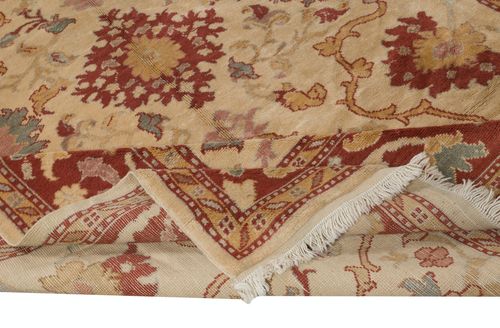 7.5x10.6 Ft Vintage Handmade Turkish Oushak Rug. 100% Wool. Excellent Condition photo for sale