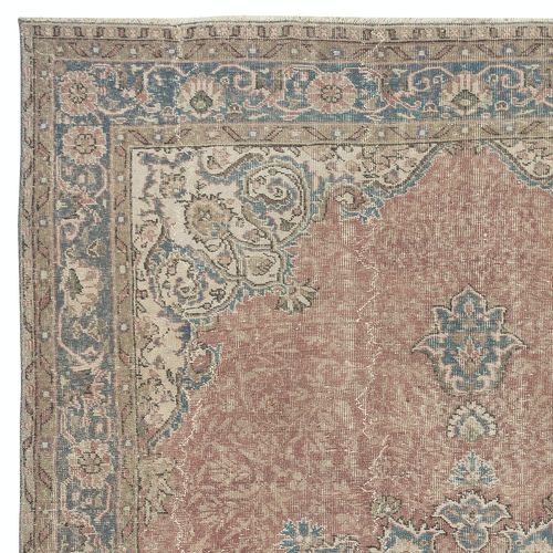 7x10.5 Ft Vintage Handmade Wool Area Rug. One Of A Kind Turkish Carpet photo Textiles