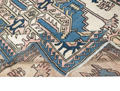 5.8x8.6 Ft One Of A Kind Vintage Handmade Turkish Area Rug. 100% Wool photo for sale