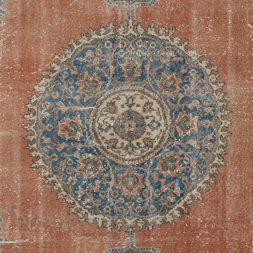 7x10.5 Ft Traditional Vintage Handmade Turkish Wool Area Rug photo 865.0