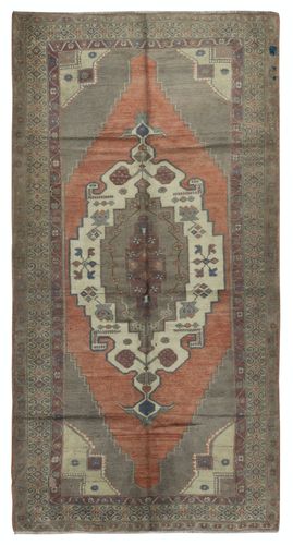 5x9.4 Ft Vintage Turkish Oriental Rug. Unique Handmade Tribal Rug. 100% Wool