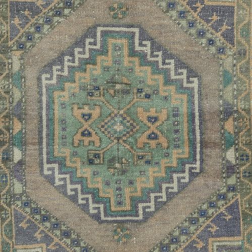 3.8x5.8 Ft Traditional Vintage Handmade Turkish Village Rug. 100% Wool photo 383.0
