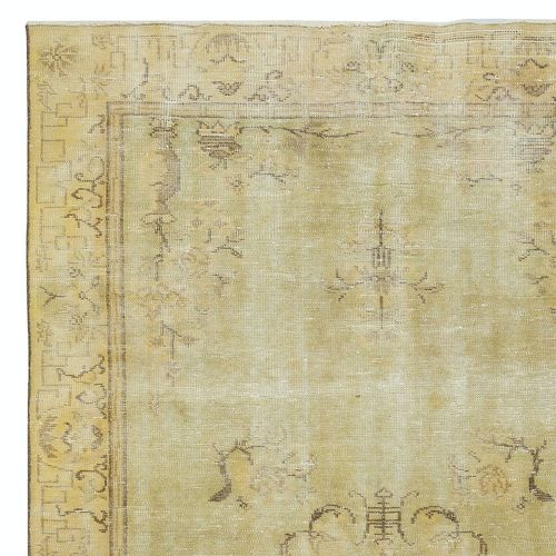 5.5x9 Ft Vintage Art Deco Design Handmade Rug For Living Room And Dining Room photo Textiles