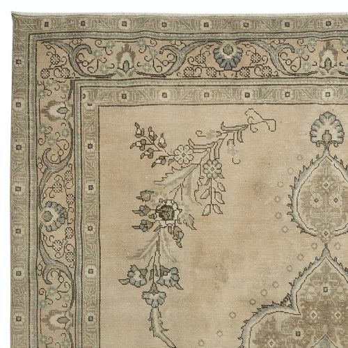 9.4x12.8 Ft One Of A Kind 1960s Turkish Large Rug. Rustic Handmade Large Carpet photo Textiles