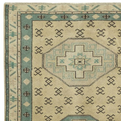 34x62 In Mid Century Handmade Turkish Accent Rug Made Of Wool photo Textiles