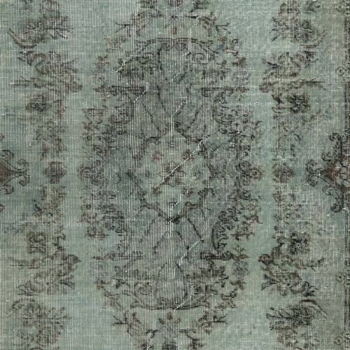 3.8x6.8 Ft Light Blue Color Over Dyed Small Rug. Handmade Turkish Accent Rug photo 217.0