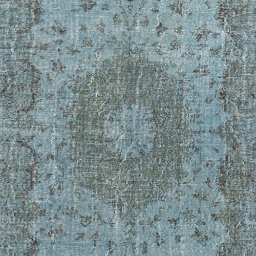 5x9.2 Ft Contemporary Handmade Turkish Area Rug In Blue. Woolen Floor Covering photo 402.0