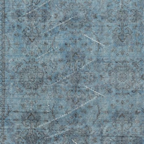 3.8x6.6 Ft Blue Accent Rug For Modern Interiors, Handmade In Turkey photo 208.0