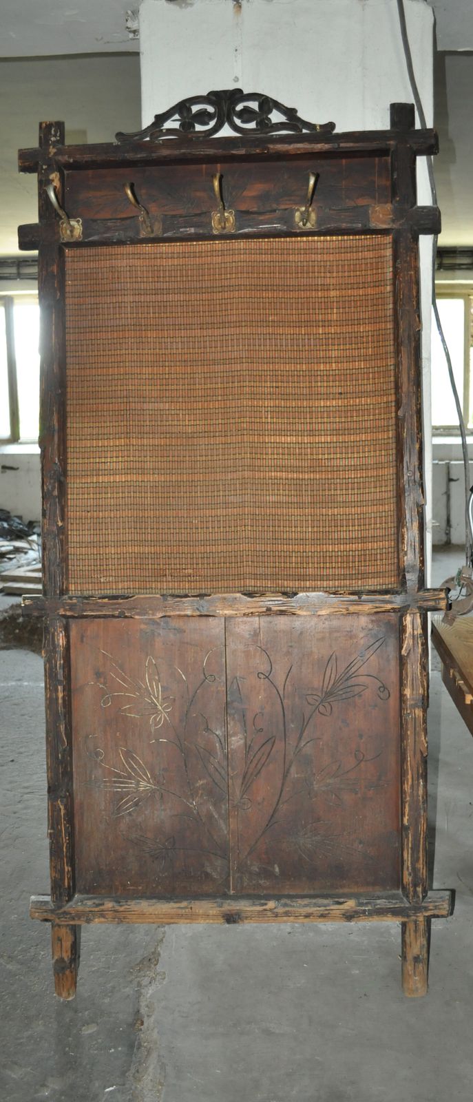 Hungarian Solid Pine Hallstand, Circa 1900s photo furniture