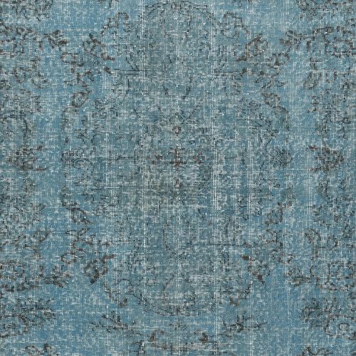 5.6x9 Ft Light Blue Color Handmade Anti Bacterial Turkish Wool Area Rug photo 432.0