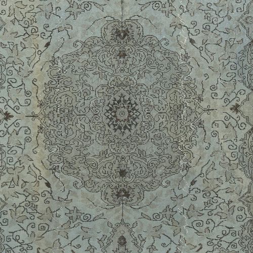 6x8.3 Ft Modern Light Area Rug In Blue, Hand Woven And Hand Knotted In Turkey photo 429.0