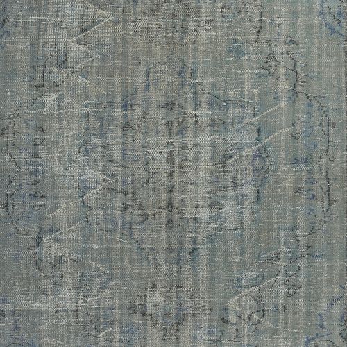 6.3x10 Ft Hand Knotted Blue Color Area Rug, Modern Turkish Floor Covering photo 536.0