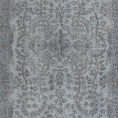 5.6x8.4 Ft Contemporary Handmade Turkish Wool Area Rug In Light Blue photo 486.0