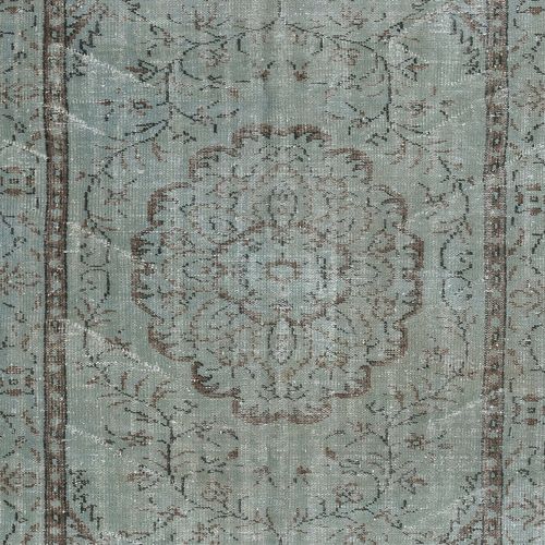 5.3x8.4 Ft Blue Area Rug For Modern Interiors, Handmade In Turkey photo 380.0