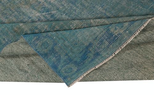 6x9.6 Ft Modern Area Rug In Light Blue, Hand Woven And Hand Knotted In Turkey photo for sale