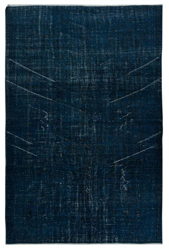 6x9 Ft Solid Navy Blue Color Over Dyed Rug. Home Decor Handmade Turkish Rug