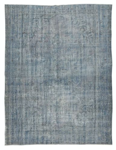 6.6x8.6 Ft Blue Area Rug For Modern Interiors, Handmade In Turkey