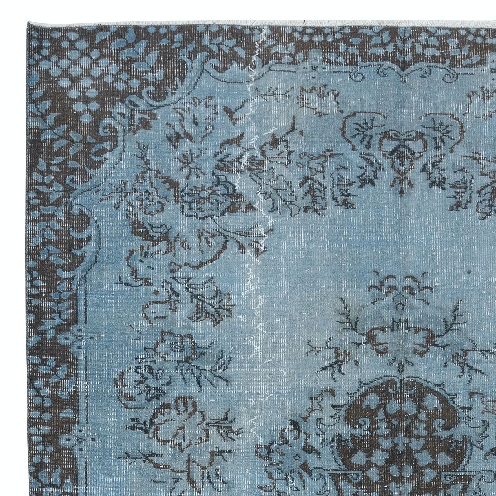 6x9.3 Ft Contemporary Handmade Rug In Light Blue, Sky Blue Anatolian Carpet photo Textiles