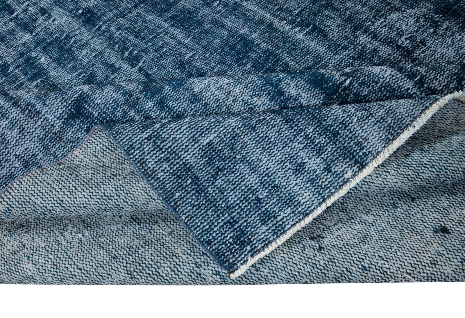6.5x10 Ft Blue Handmade Turkish Area Rug For Living Room, Bedroom & Dining Room photo for sale