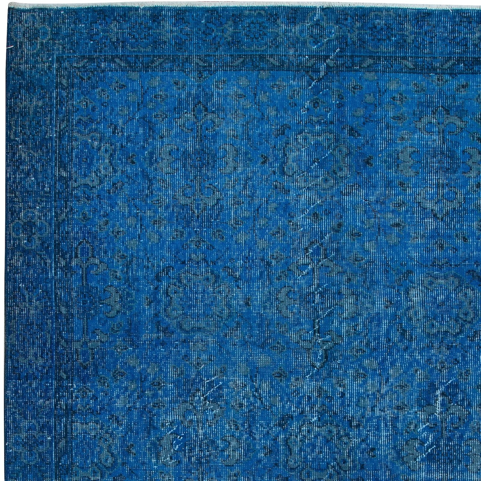 5x8.2 Ft Handmade Area Rug With In Blue Tones, Contemporary Turkish Carpet photo Textiles