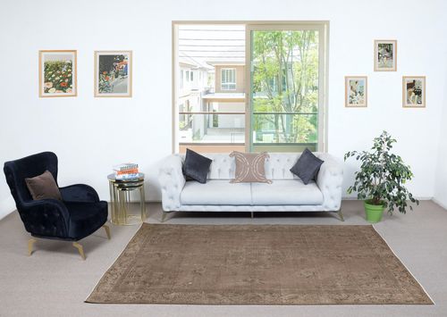 6.3x9.7 Ft Brown Color Handmade Area Rug From Turkey. Great 4 Modern Interiors photo furniture