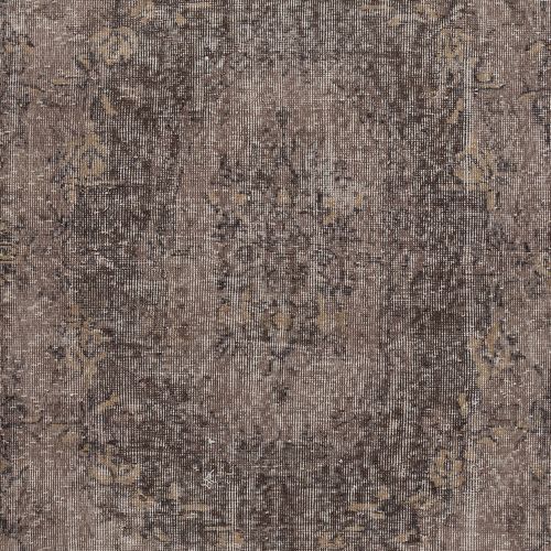 5.7x9 Ft Hand Made Floor Rug From Turkey. Brown Color Re Dyed Area Rug photo 442.0