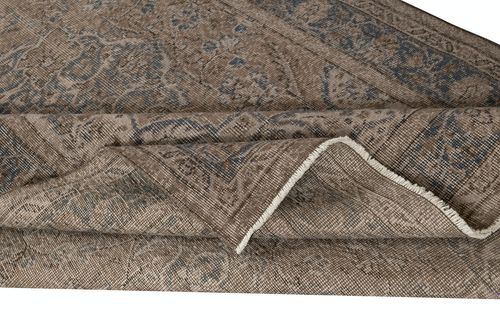 5.6x9 Ft Modern Turkish Floor Rug In Brown Color. Hand Knotted Area Rug photo for sale