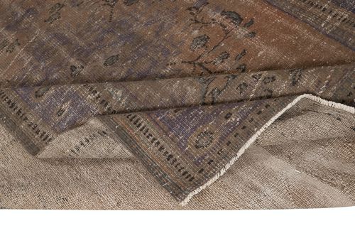 6.3x9.6 Ft Contemporary Handknotted Area Rug. Brown Color Turkish Floor Covering photo for sale