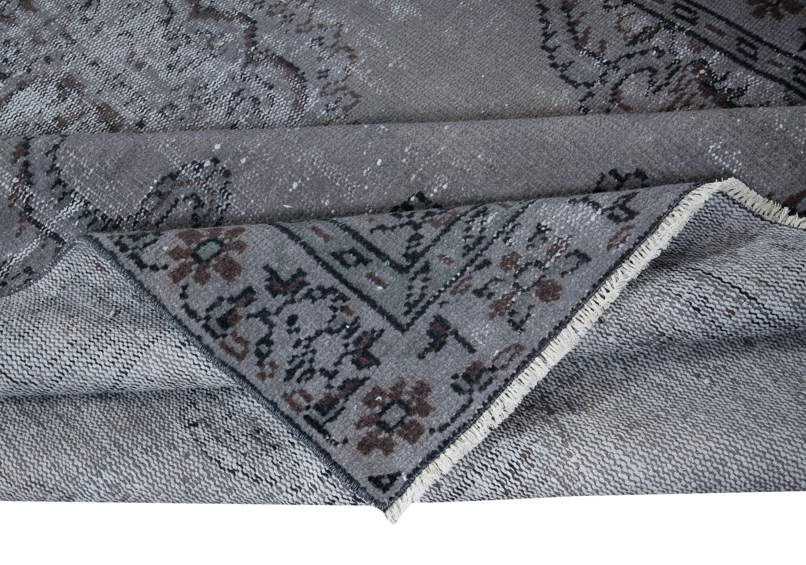 5.6x9.3 Ft Gray Handmade Turkish Rug For Living Room, Dining Room & Kids Room photo for sale