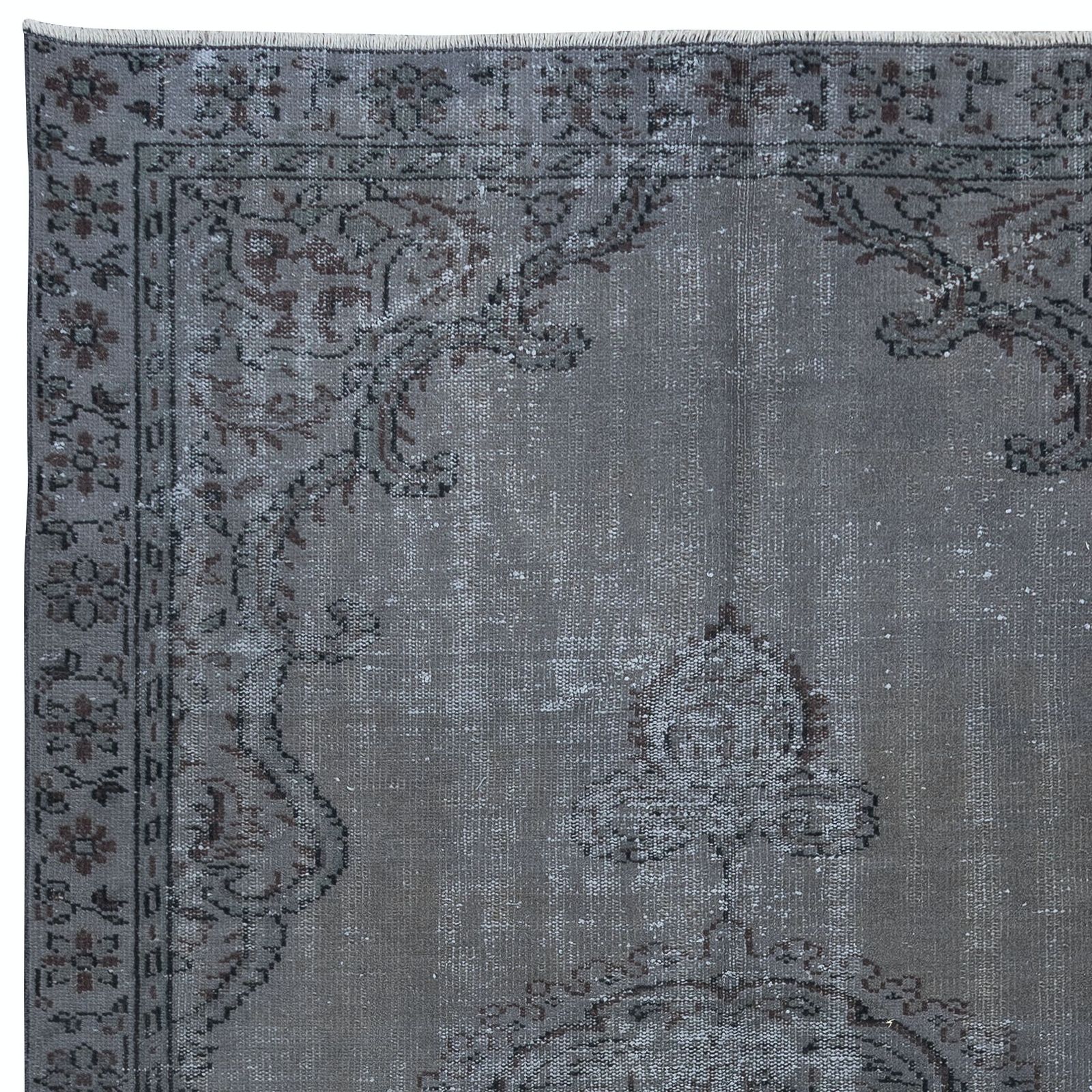 5.6x9.3 Ft Gray Handmade Turkish Rug For Living Room, Dining Room & Kids Room photo Textiles