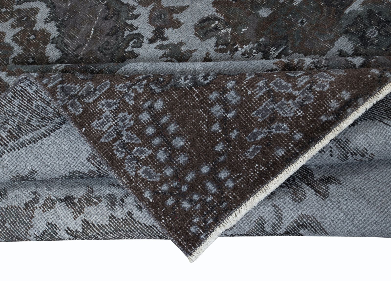 5.3x9.7 Ft Gray Handmade Turkish Area Rug For Living Room And Dining Room photo for sale