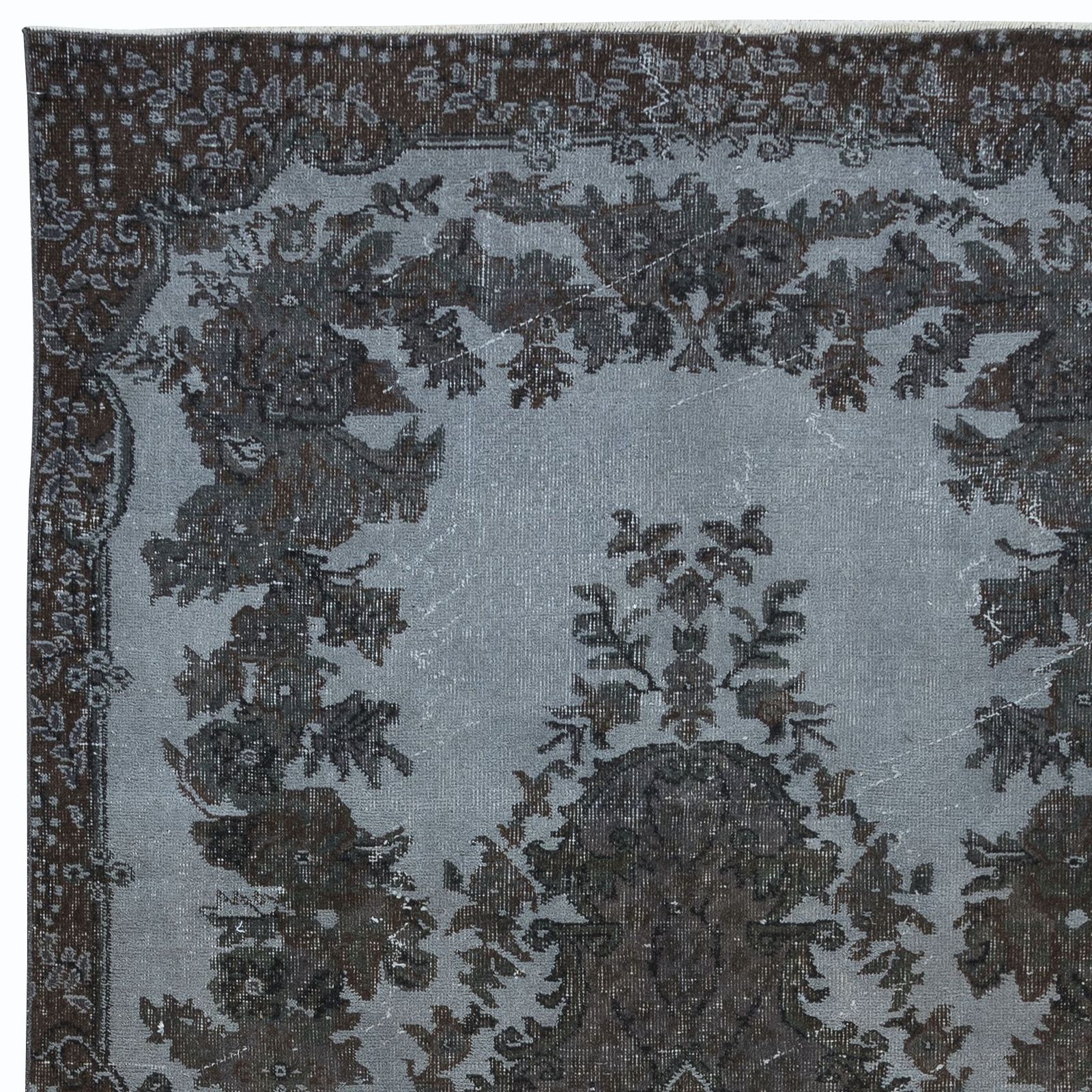 5.3x9.7 Ft Gray Handmade Turkish Area Rug For Living Room And Dining Room photo Textiles