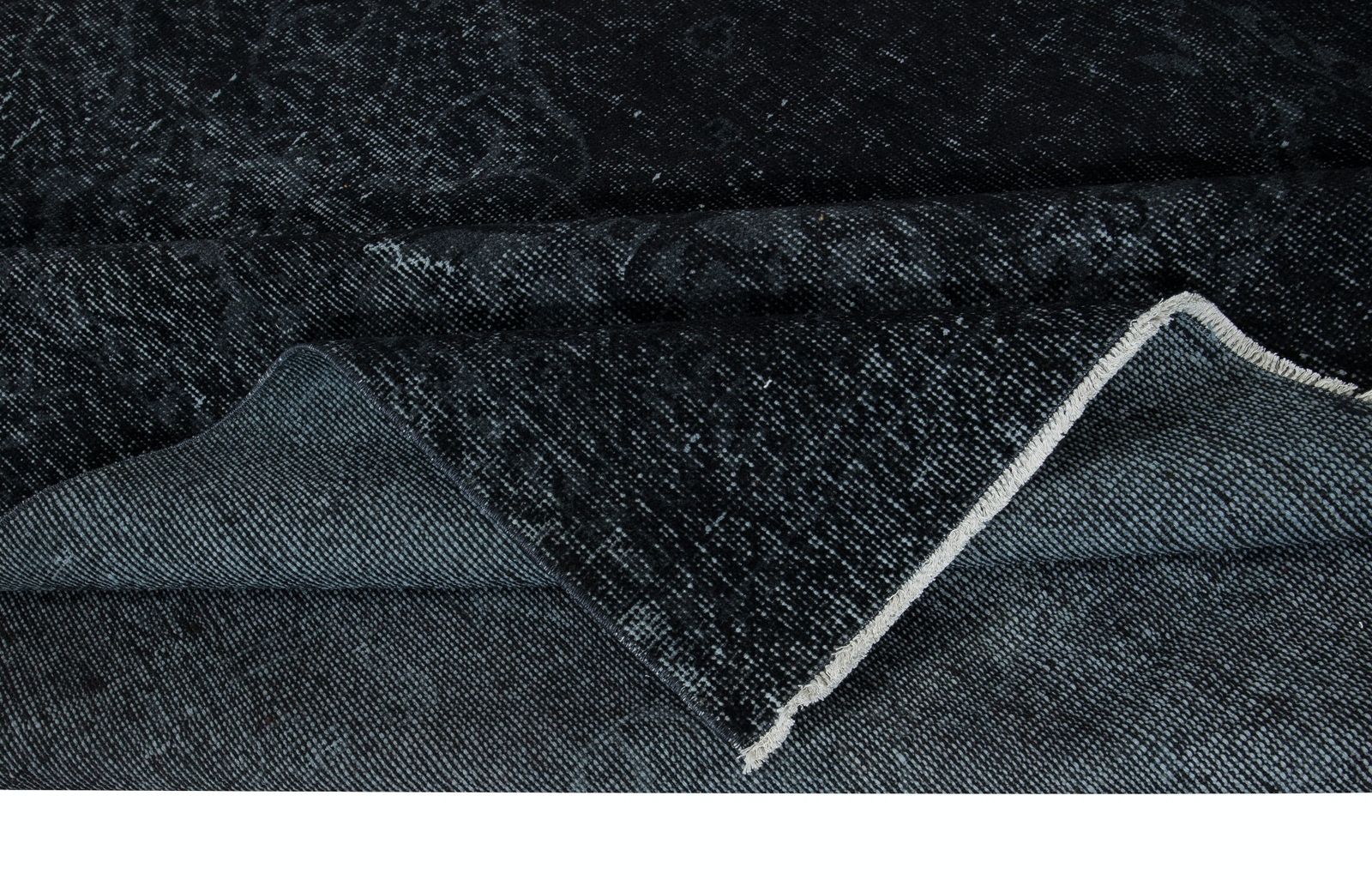 6x9.7 Ft Handmade Turkish Wool Area Rug In Gray And Black 4 Modern Interiors photo for sale
