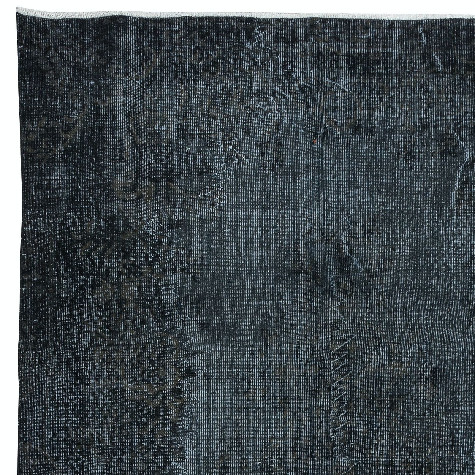 5.7x9.2 Ft Handmade Charcoal Gray Area Rug, Modern Anatolian Black Wool Carpet photo Textiles