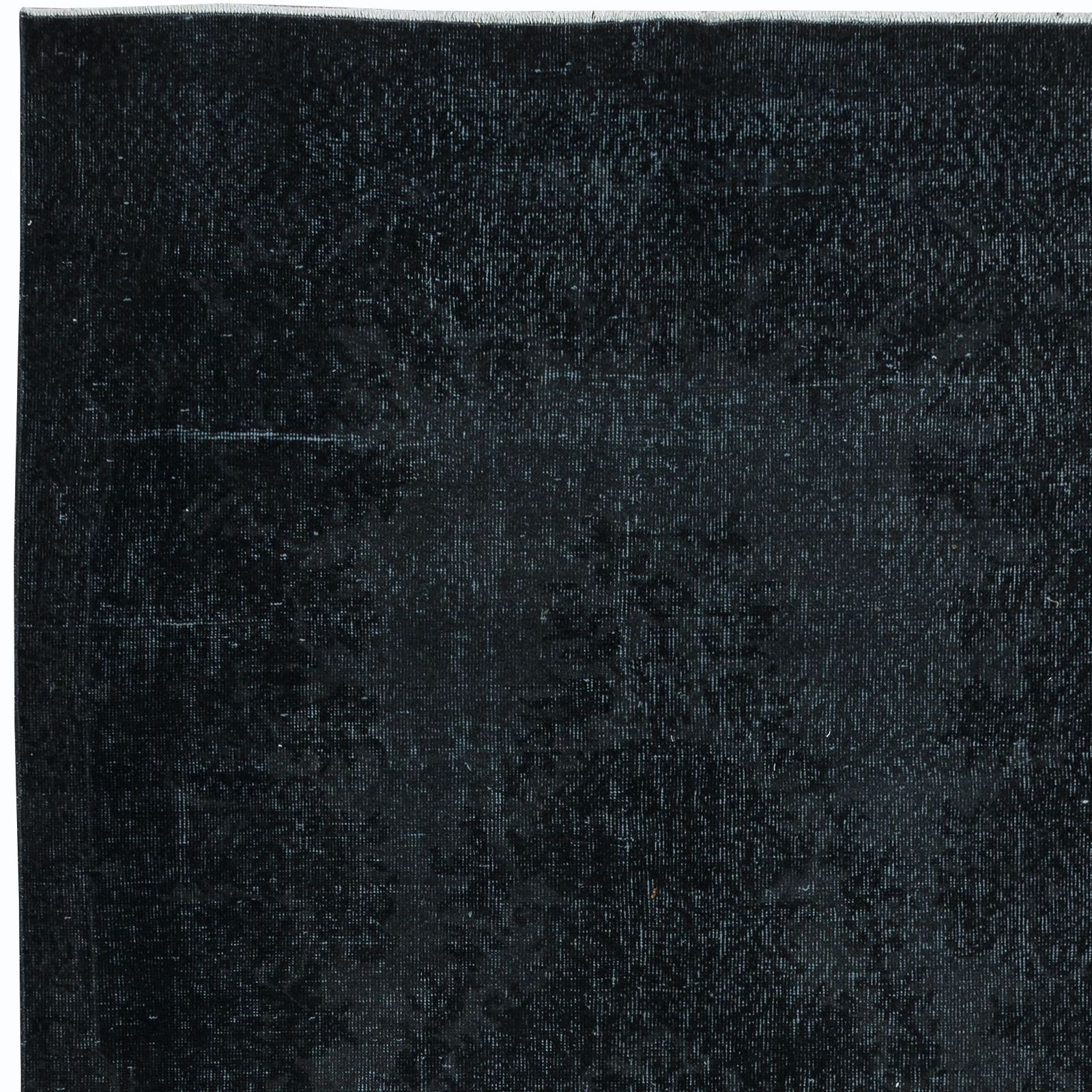 5,4x9 Ft Moderne Handgemaakte Turkse Vloerkleed in Houtskoolgrijs & Zwart voor Thuis & Kantoor photo Textiel