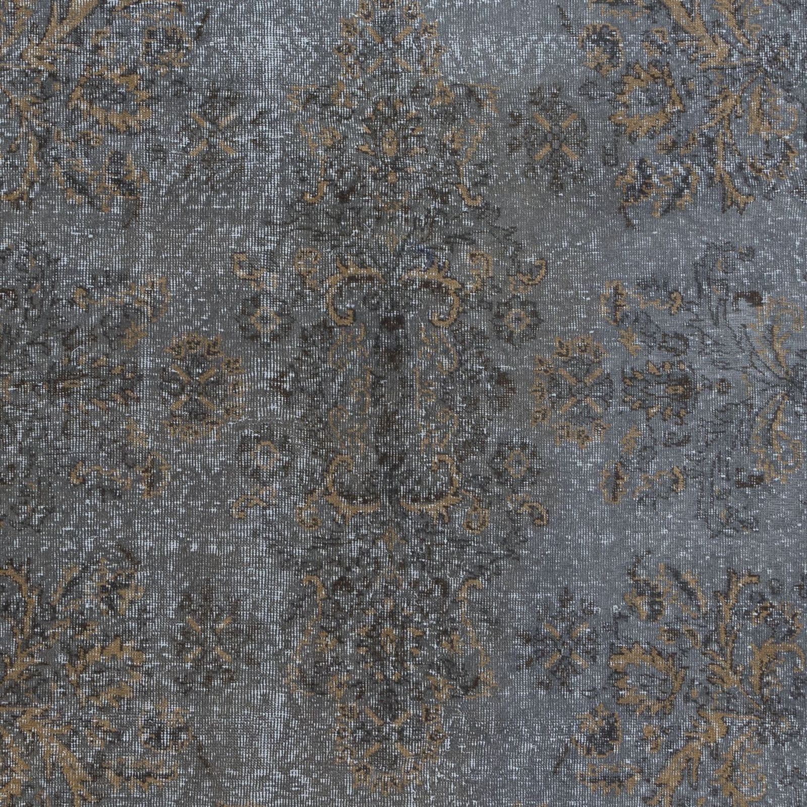 5.6x10 Ft Handmade Room Size Rug, Upcycled Turkish Carpet In Gray & Beige photo 387.0