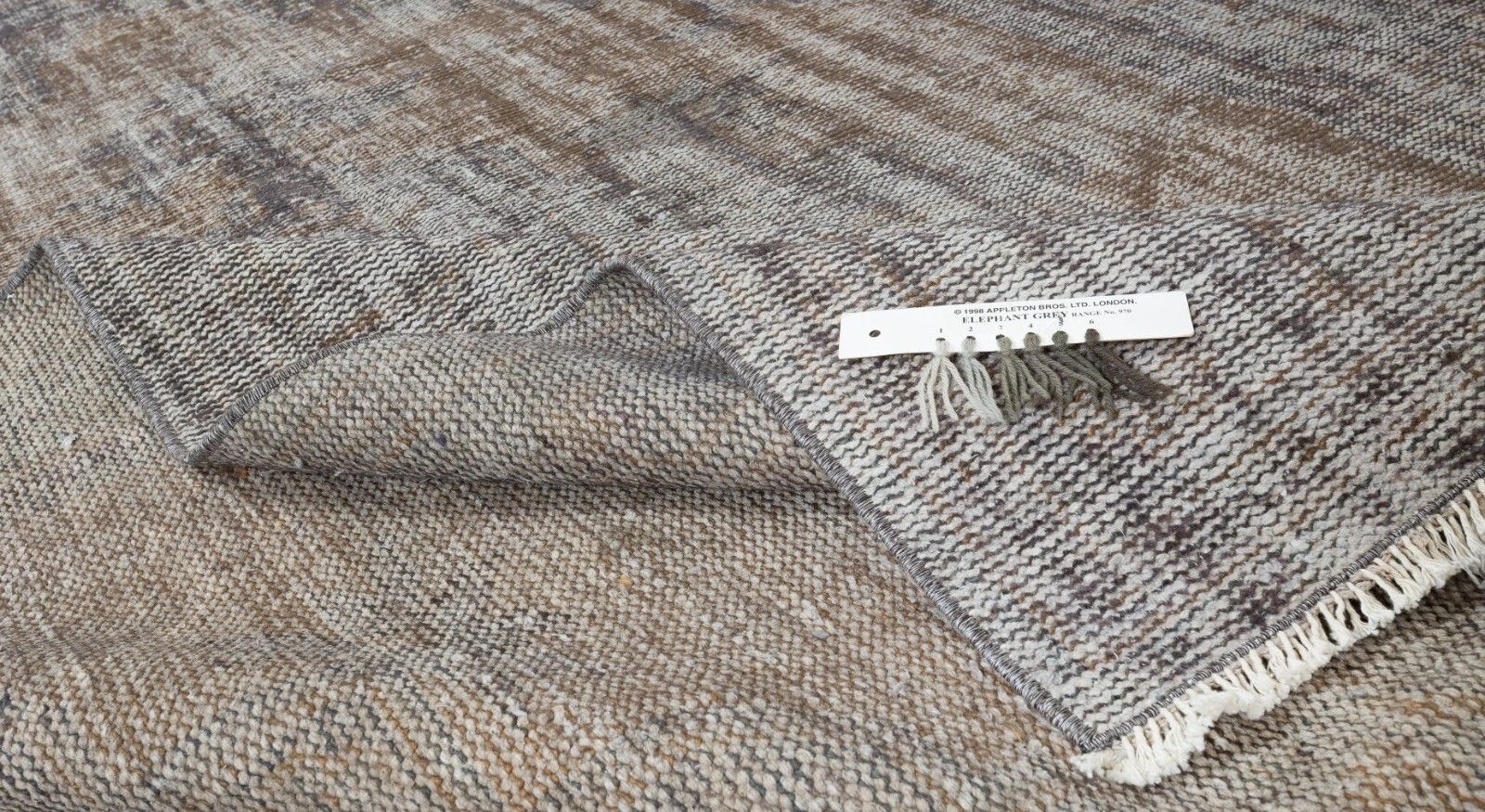 5.7x9 Ft Traditional Turkish Area Rug Over Dyed In Gray, Vintage Handmade Carpet photo for sale