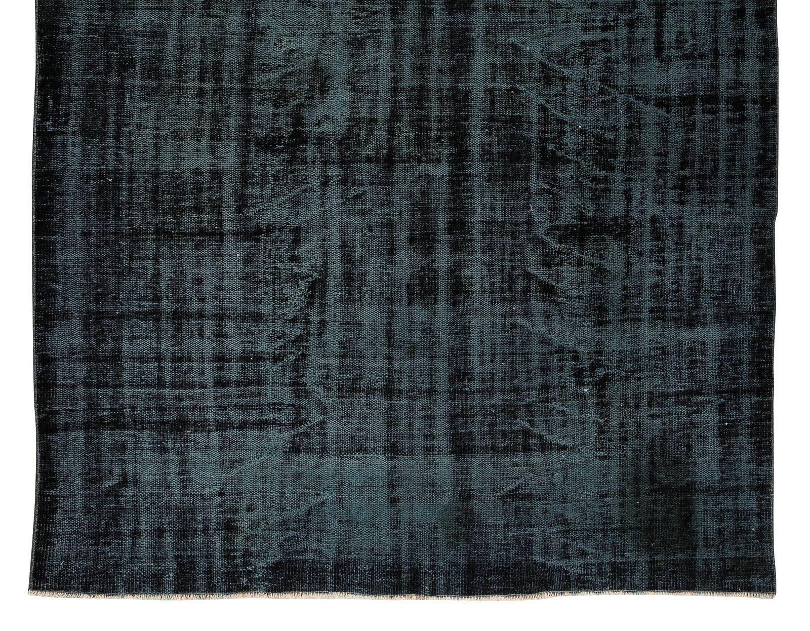 6x9 Ft Handmade Vintage Turkish Area Rug Over Dyed In Black 4 Modern Interiors photo 468.0