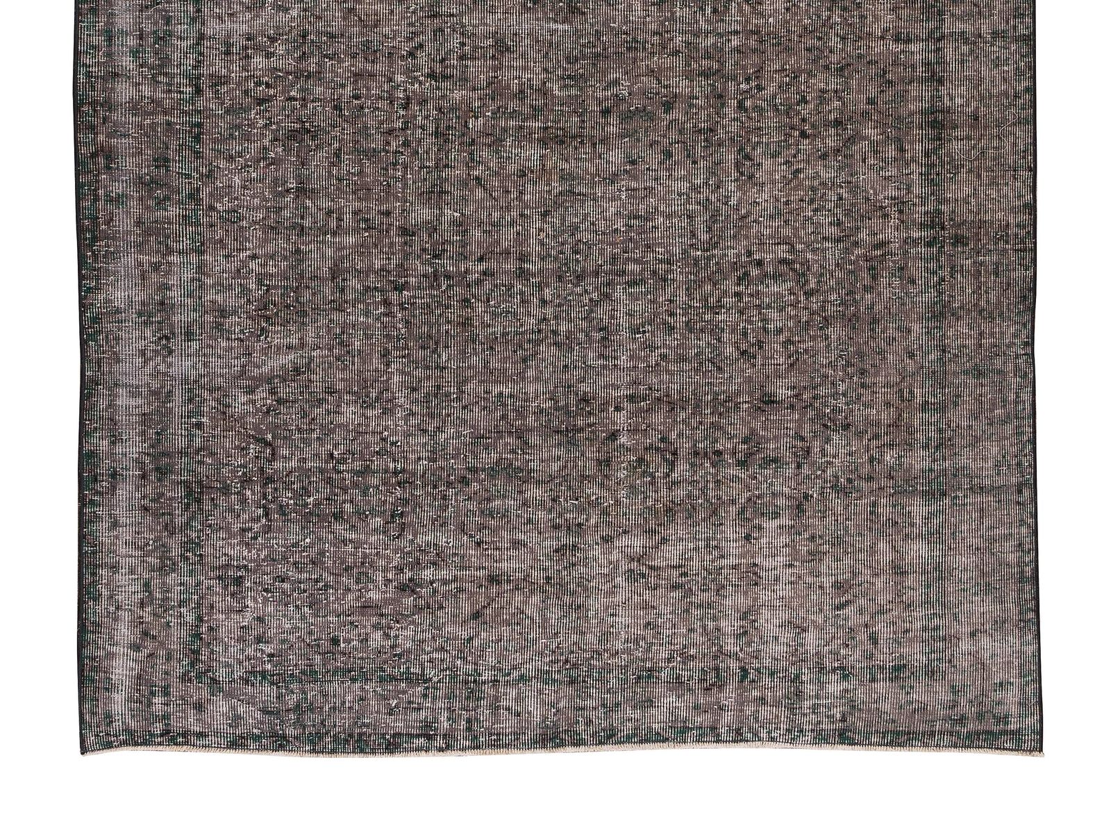 6x8.9 Ft Vintage Rug Over Dyed In Gray For Modern Interiors, Handmade In Turkey photo 457.0